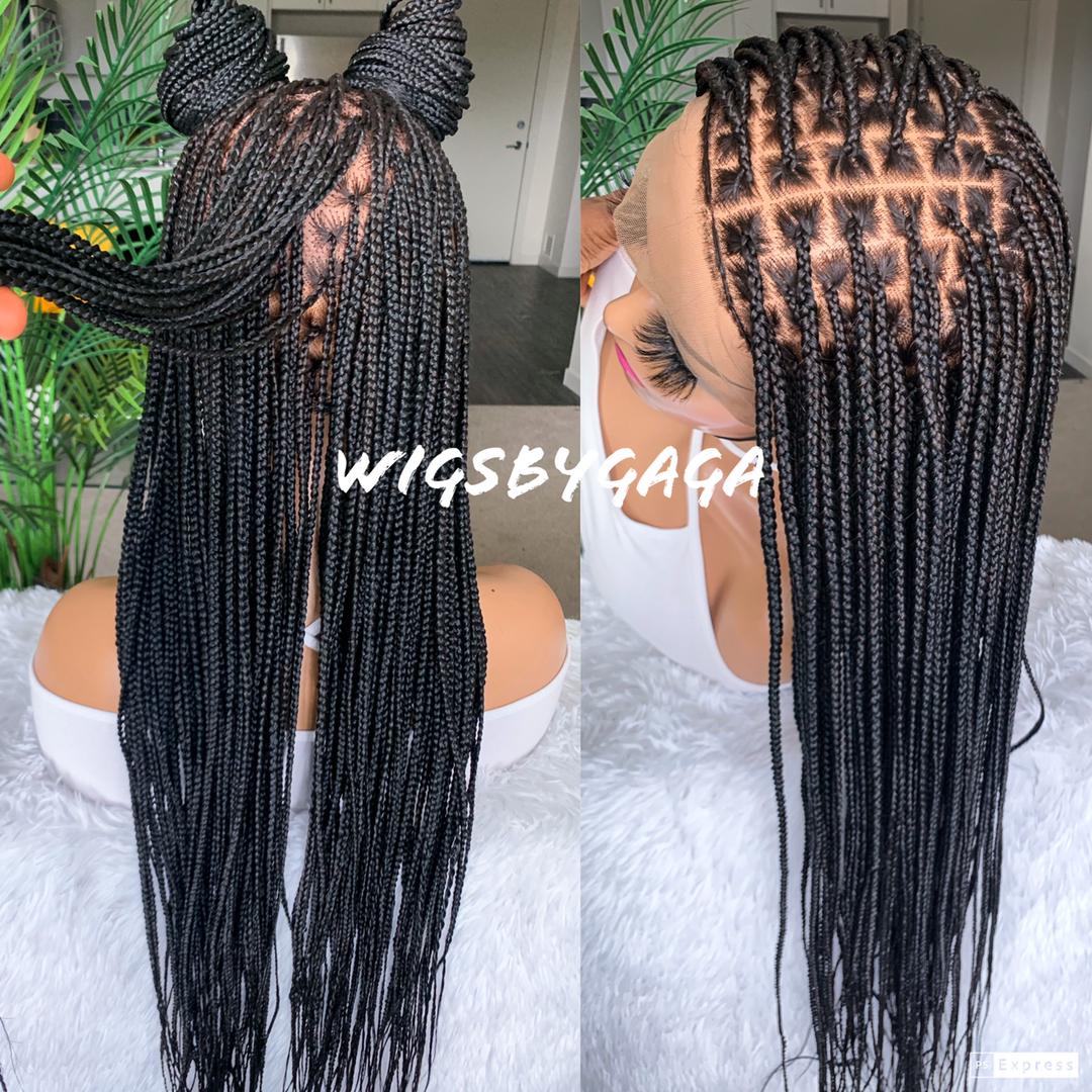 knotless braids (full lacewig) – Wigsbygaga